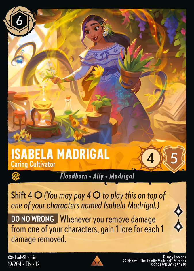 Isabela Madrigal - Caring Cultivator 12-19 Lorcana card