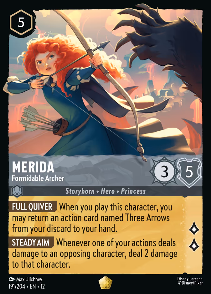 Merida - Formidable Archer 12-191 Lorcana card