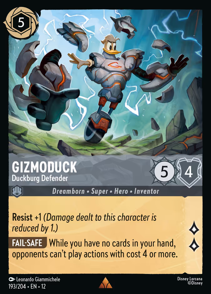 Gizmoduck - Duckburg Defender 12-193 Lorcana card