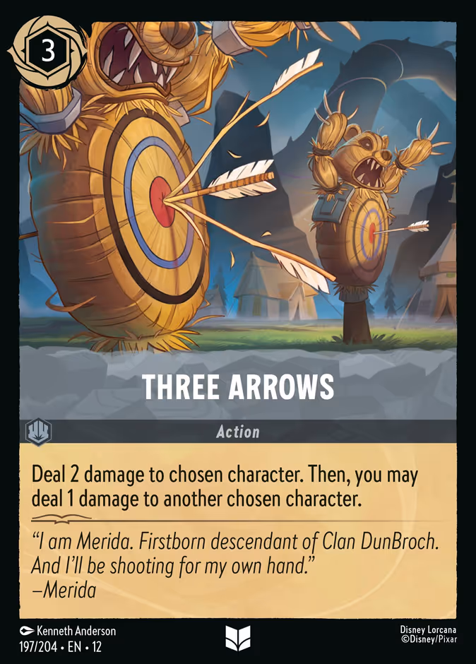 Three Arrows 12-197 Lorcana card