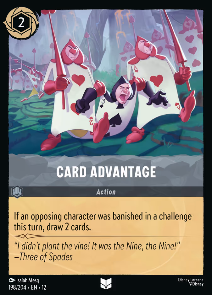 Card Advantage 12-198 Lorcana card