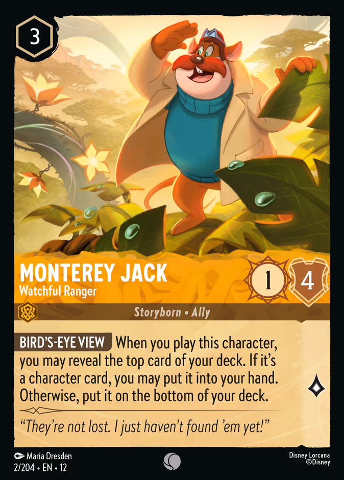 Monterey Jack - Watchful Ranger 12-2 Lorcana card
