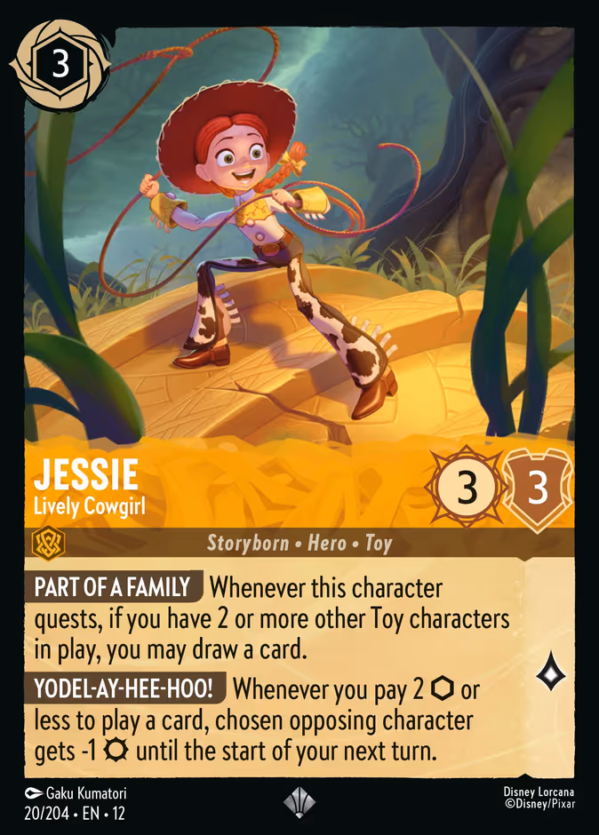 Jessie - Lively Cowgirl 12-20 Lorcana card