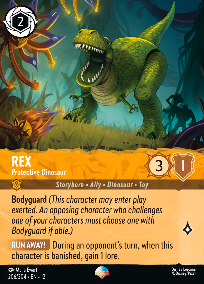 Rex - Protective Dinosaur 12-206 Lorcana card