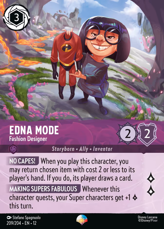 Edna Mode - Fashion Designer 12-209 Lorcana card