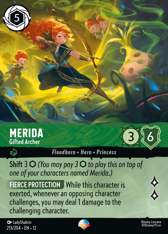 Merida - Gifted Archer 12-213 Lorcana card
