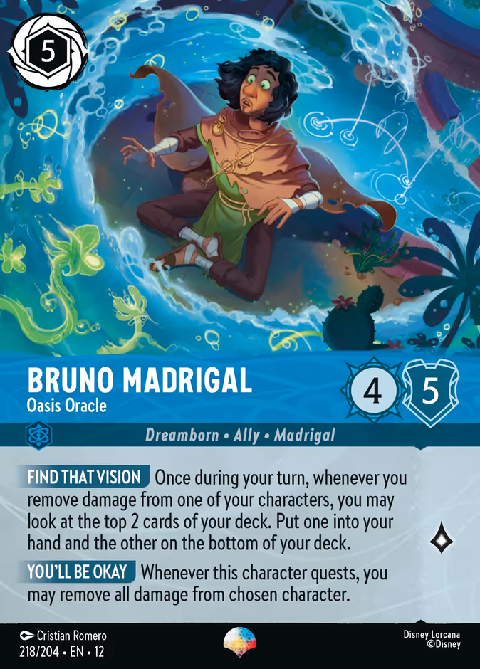 Bruno Madrigal - Oasis Oracle 12-218 Lorcana card