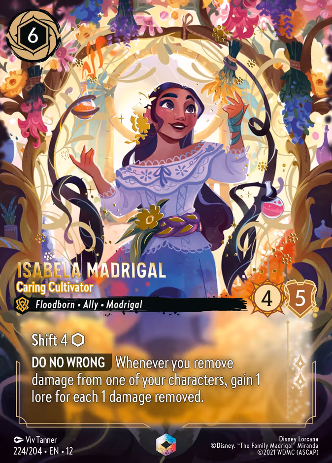 Isabela Madrigal - Caring Cultivator 12-224 Lorcana card