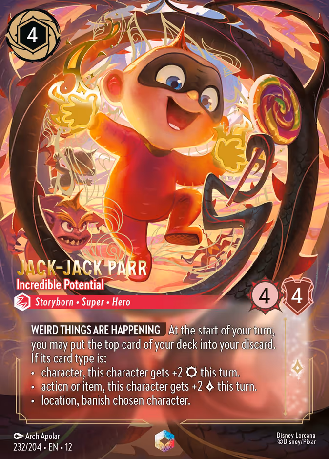 Jack-Jack Parr - Incredible Potential 12-232 Lorcana card