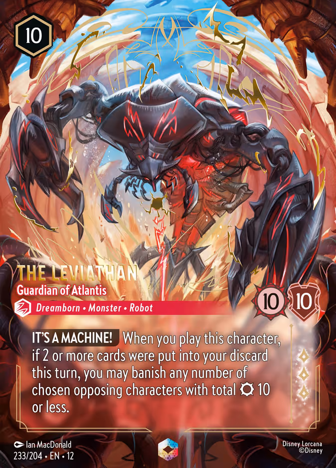 The Leviathan - Guardian of Atlantis 12-233 Lorcana card