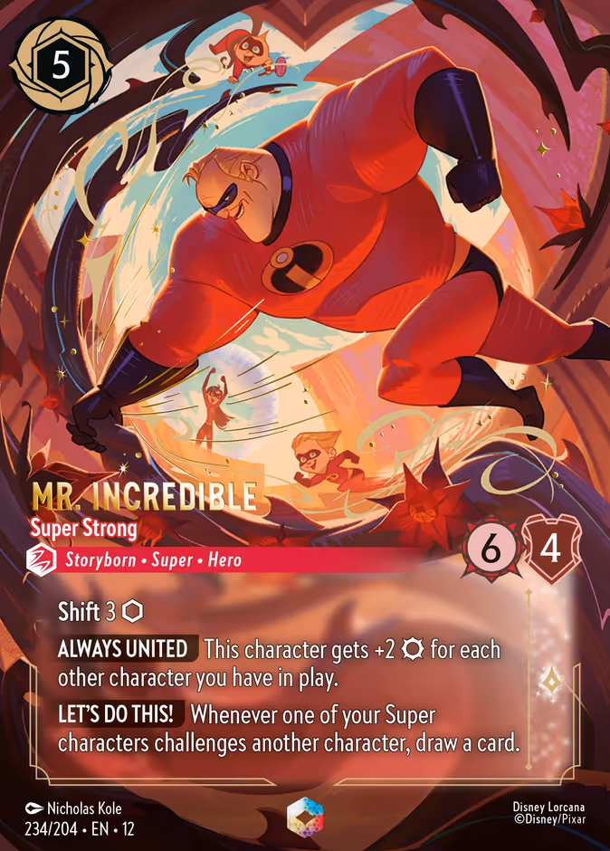 Mr. Incredible - Super Strong 12-234 Lorcana card