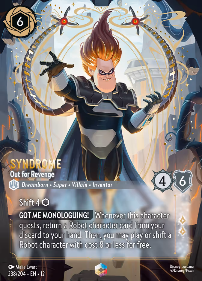 Syndrome - Out for Revenge 12-238 Lorcana card