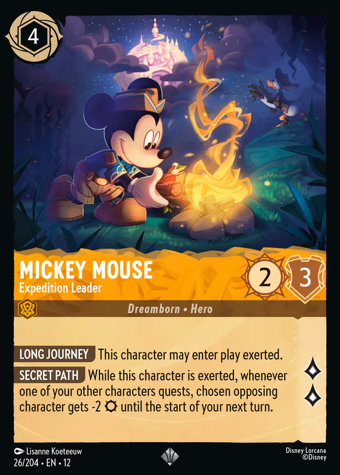 Mickey Mouse - Expedition Leader 12-26 Lorcana card