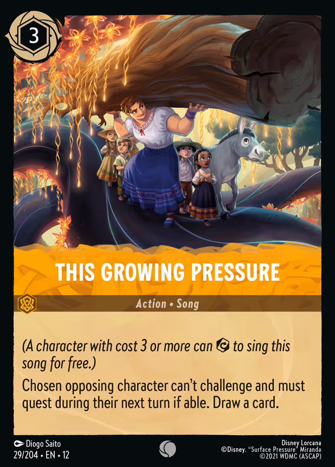 This Growing Pressure 12-29 Lorcana card