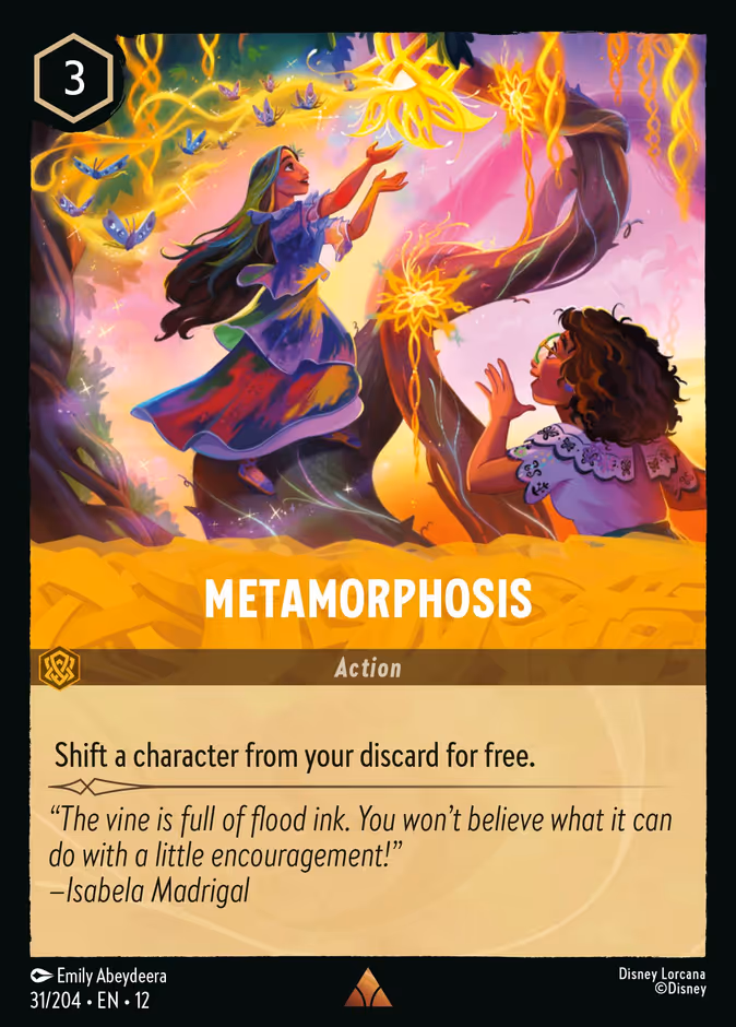 Metamorphosis 12-31 Lorcana card