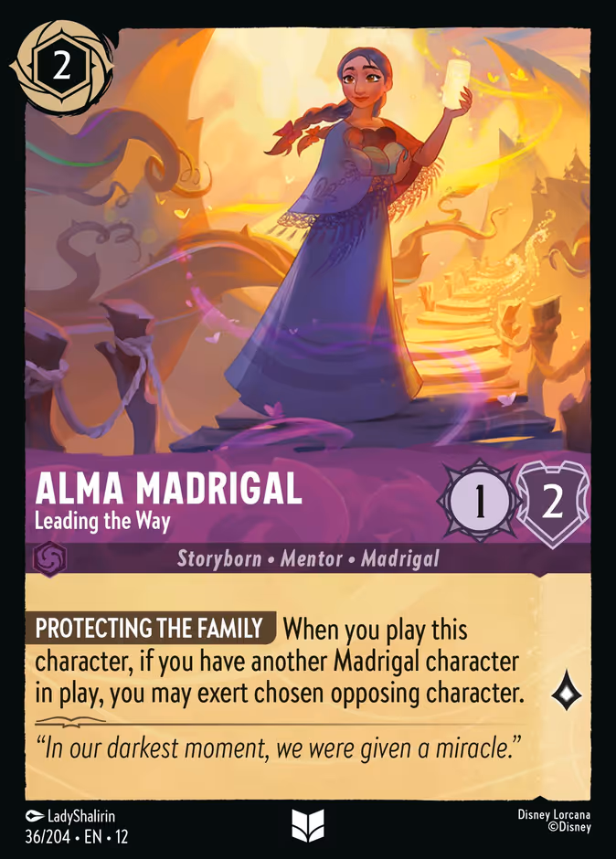 Alma Madrigal - Leading the Way 12-36 Lorcana card
