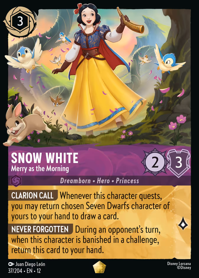 Snow White - Merry as the Morning 12-37 Lorcana card