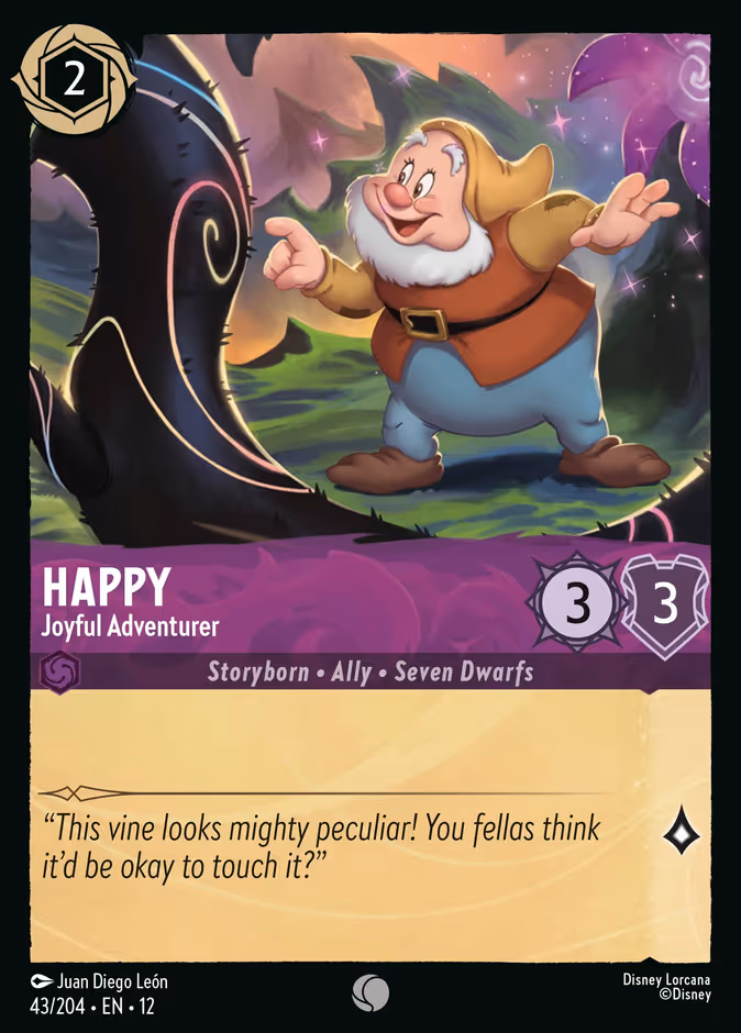 Happy - Joyful Adventurer 12-43 Lorcana card