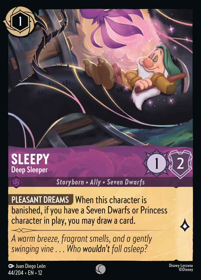 Sleepy - Deep Sleeper 12-44 Lorcana card