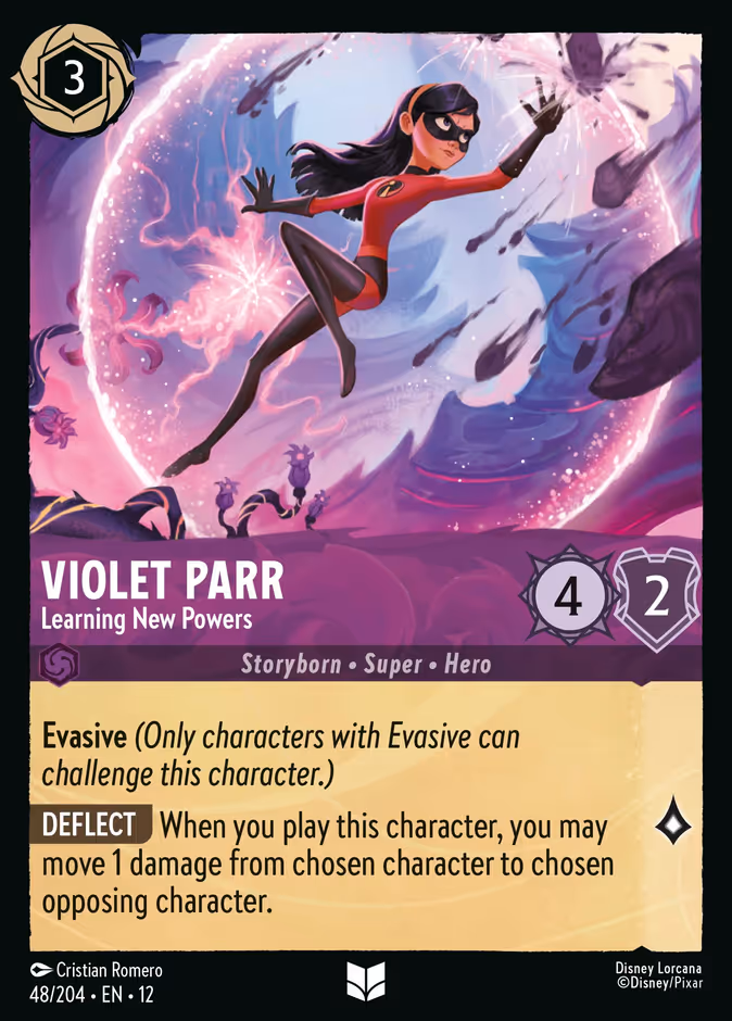 Violet Parr - Learning New Powers 12-48 Lorcana card