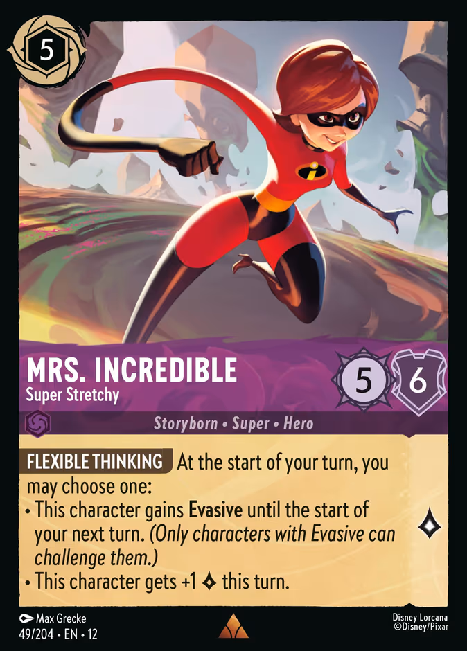 Mrs. Incredible - Super Stretchy 12-49 Lorcana card