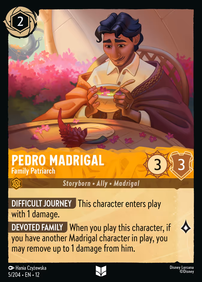 Pedro Madrigal - Family Patriarch 12-5 Lorcana card