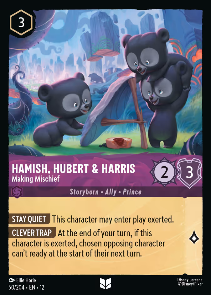 Hamish, Hubert & Harris - Making Mischief 12-50 Lorcana card