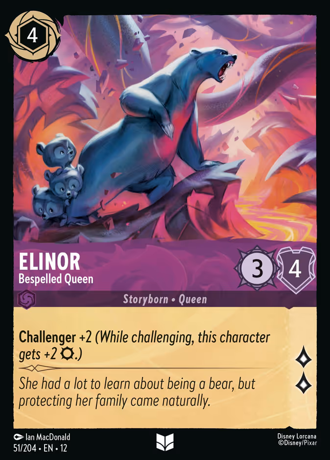 Elinor - Bespelled Queen 12-51 Lorcana card