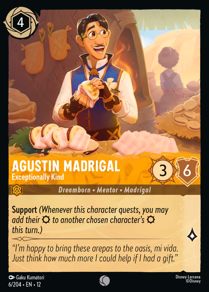 Agustin Madrigal - Exceptionally Kind 12-6 Lorcana card