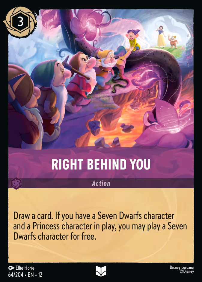 Right Behind You 12-64 Lorcana card