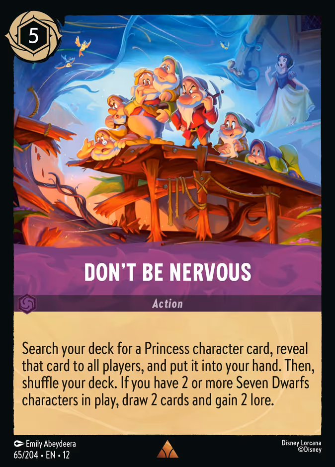 Don't Be Nervous 12-65 Lorcana card