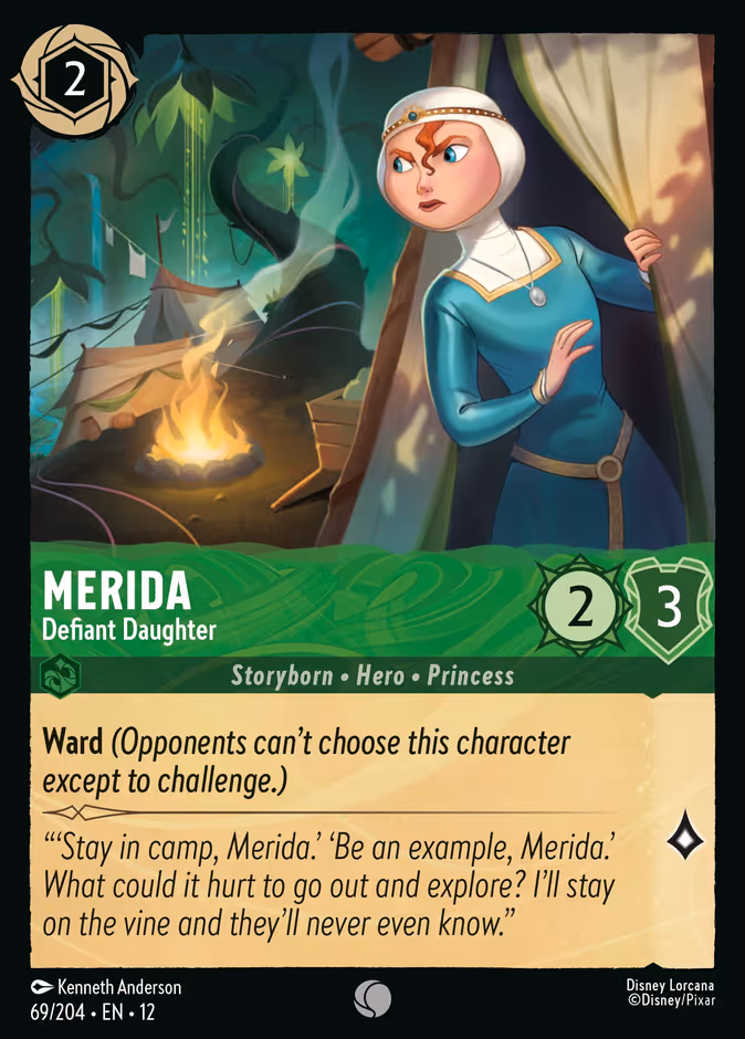 Merida - Defiant Daughter 12-69 Lorcana card