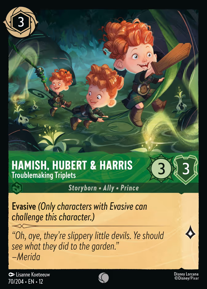 Hamish, Hubert & Harris - Troublemaking Triplets 12-70 Lorcana card