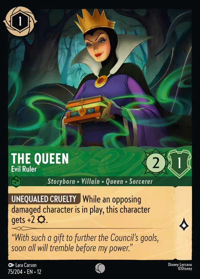 The Queen - Evil Ruler 12-75 Lorcana card