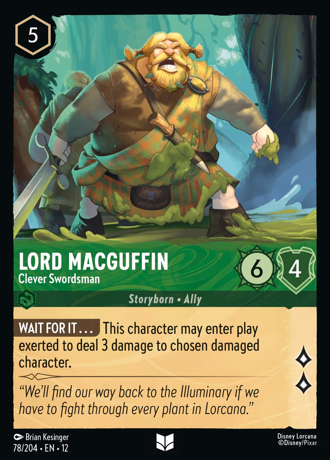 Lord MacGuffin - Clever Swordsman 12-78 Lorcana card