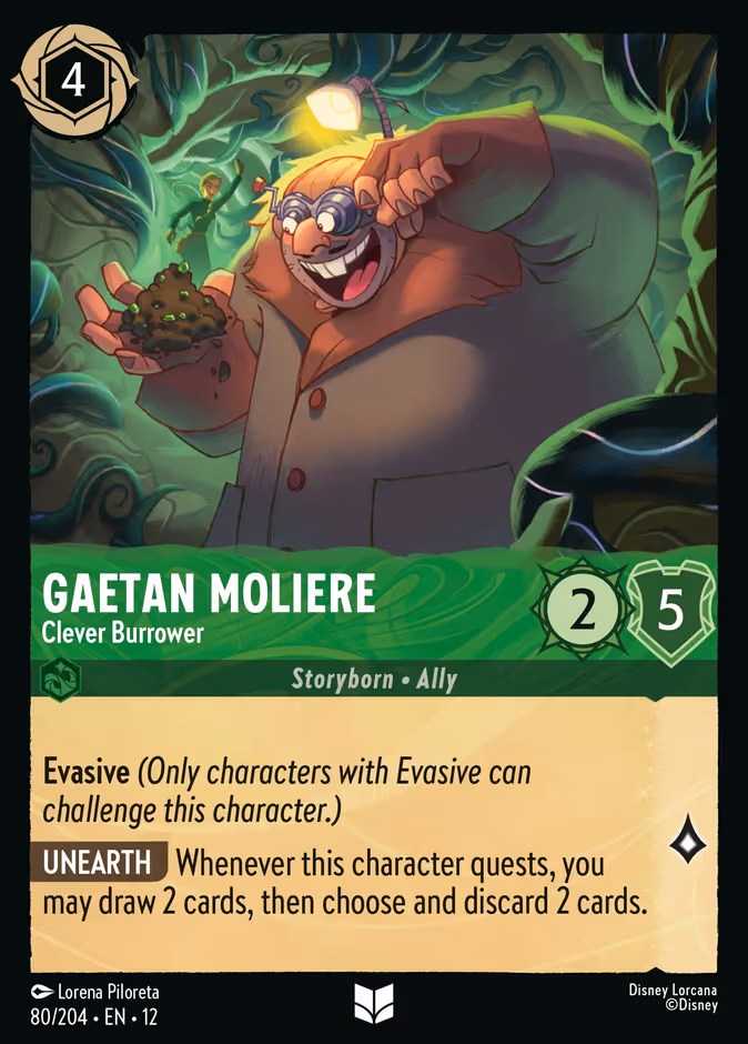 Gaetan Moliere - Clever Burrower 12-80 Lorcana card