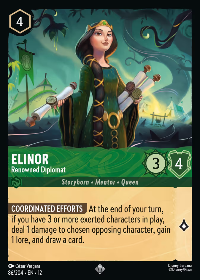Elinor - Renowned Diplomat 12-86 Lorcana card