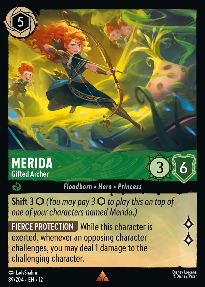 Merida - Gifted Archer 12-89 Lorcana card