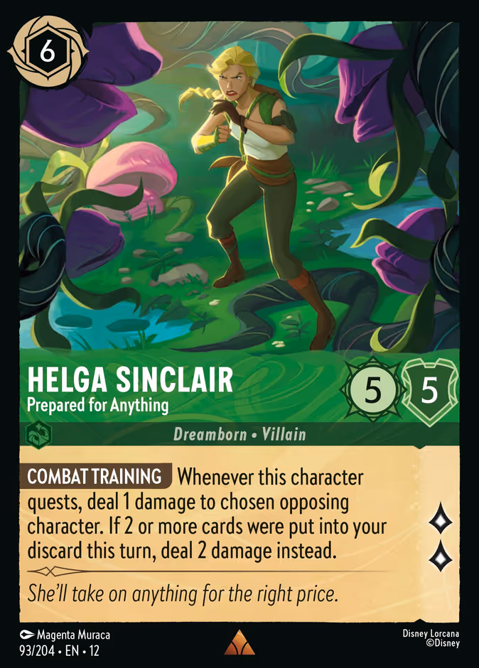 Helga Sinclair - Prepared for Anything 12-93 Lorcana card
