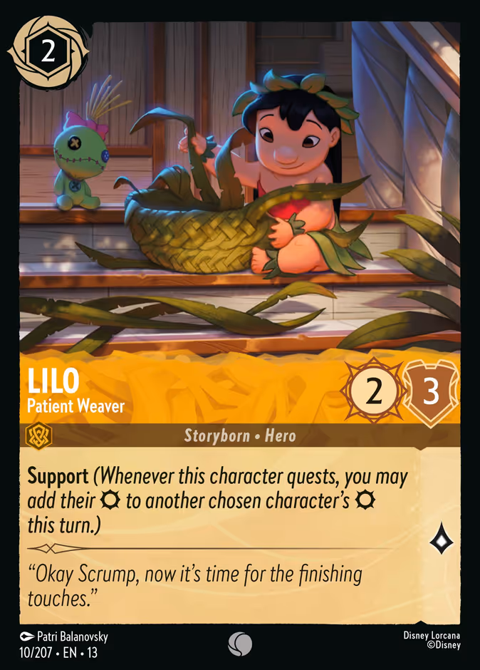 Lilo - Patient Weaver 13-10 Lorcana card