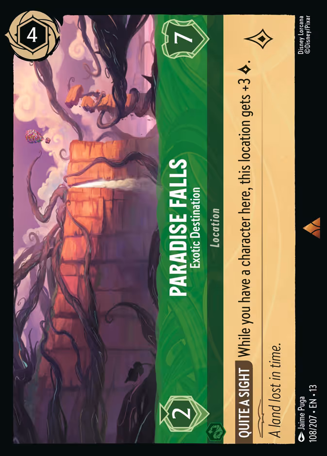Paradise Falls - Exotic Destination 13-108 Lorcana card