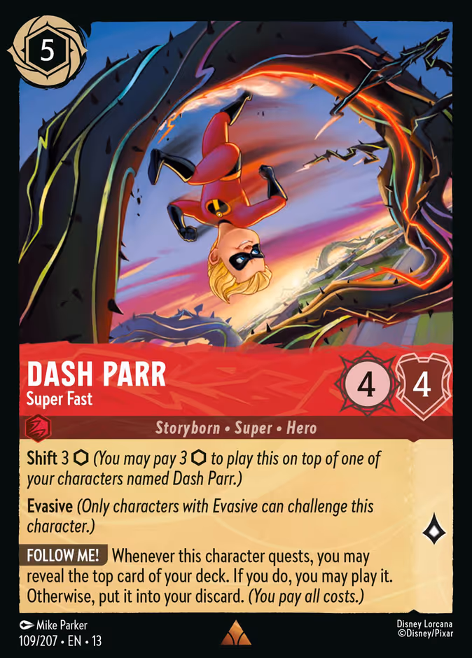 Dash Parr - Super Fast 13-109 Lorcana card