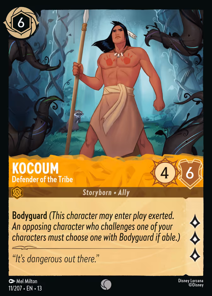 Kocoum - Defender of the Tribe 13-11 Lorcana card