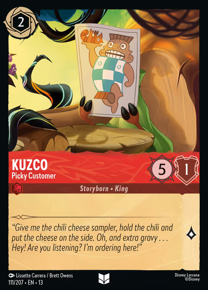 Kuzco - Picky Customer 13-111 Lorcana card