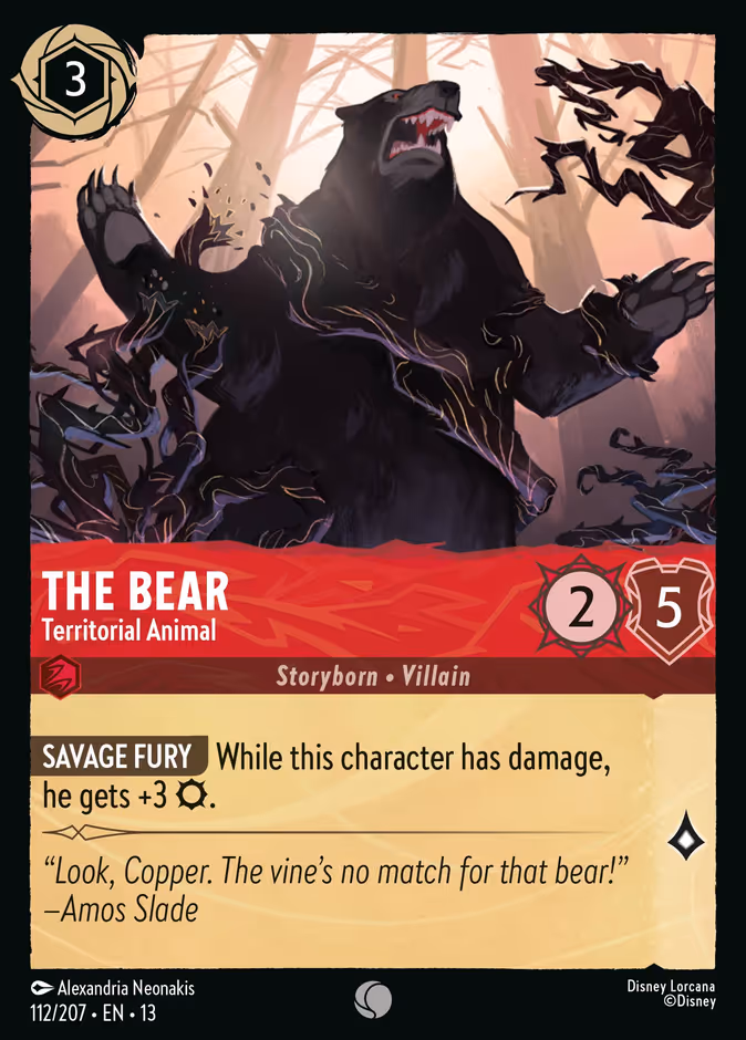 The Bear - Territorial Animal 13-112 Lorcana card