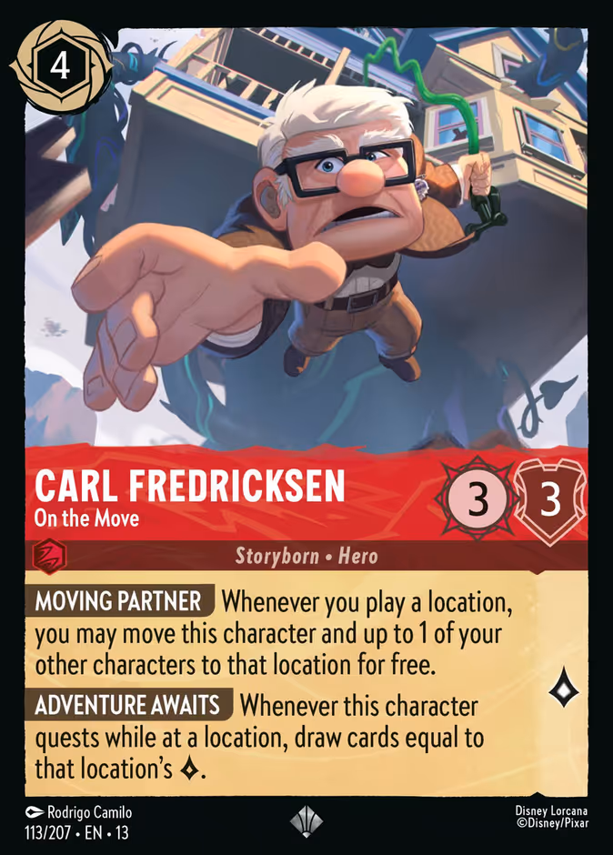Carl Fredricksen - On the Move 13-113 Lorcana card