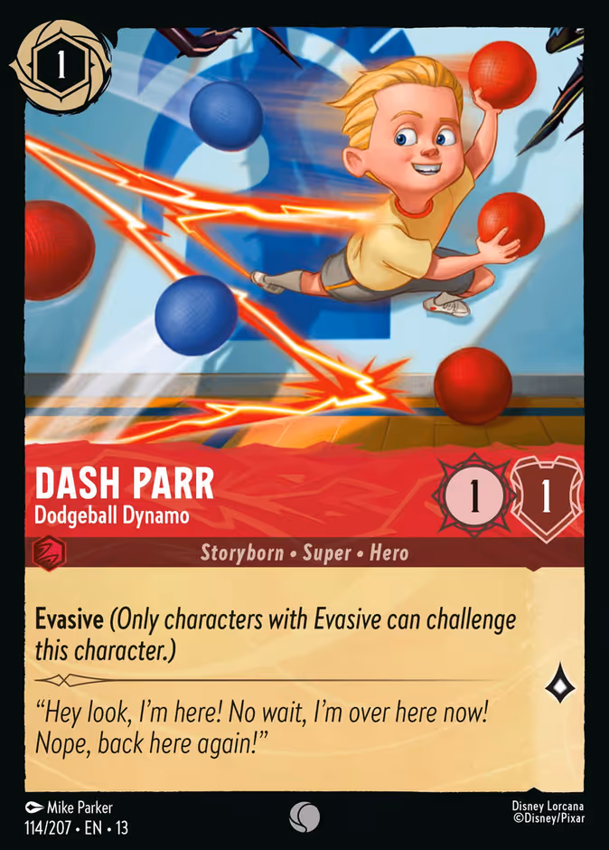 Dash Parr - Dodgeball Dynamo 13-114 Lorcana card