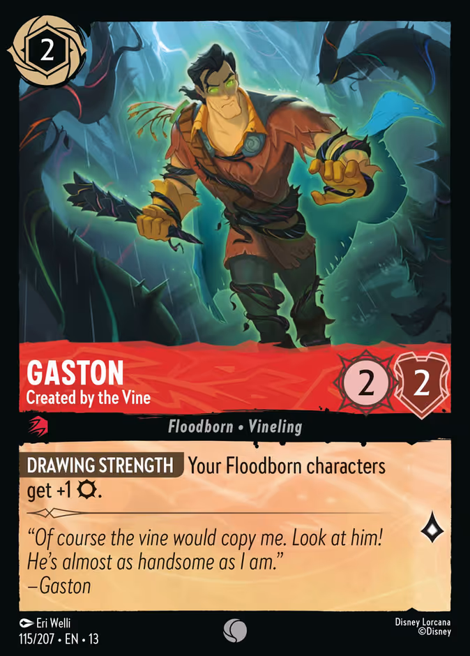 Gaston - Created by the Vine 13-115 Lorcana card
