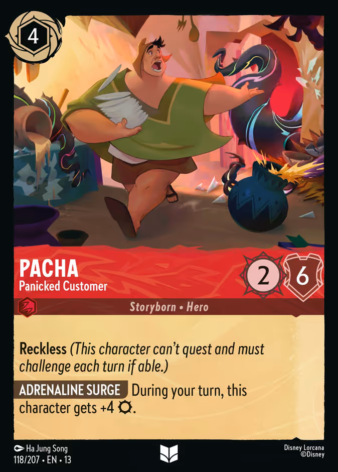 Pacha - Panicked Customer 13-118 Lorcana card