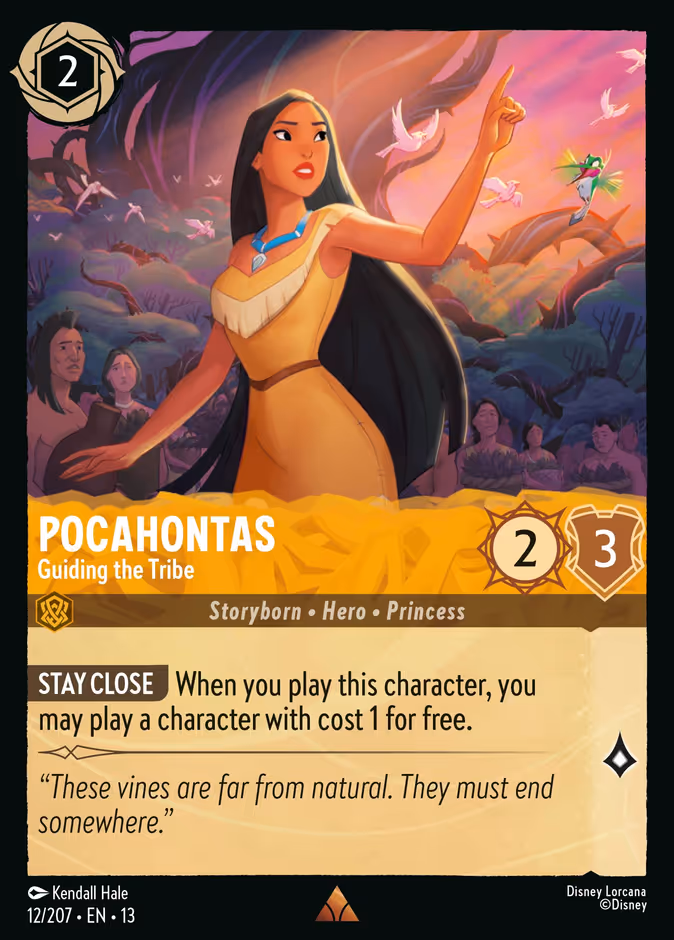 Pocahontas - Guiding the Tribe 13-12 Lorcana card